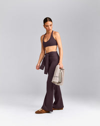SoftMotion™ Bralette with Grey Logo | Dark Umber Brown
