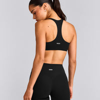 SoftMotion™ Bralette with Grey Logo | Black