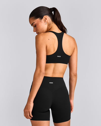 SoftMotion™ Bralette with Grey Logo | Black