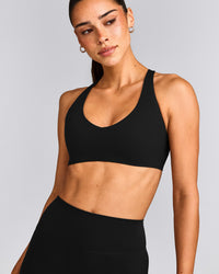SoftMotion™ Bralette with Grey Logo | Black