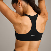 SoftMotion™ Bralette with Grey Logo | Black