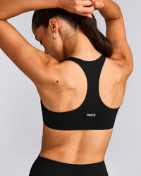 SoftMotion™ Bralette with Grey Logo | Black