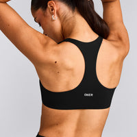 SoftMotion™ Bralette with Grey Logo | Black