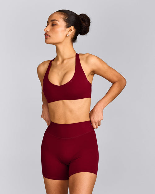 SoftMotion™ Bralette with Grey Logo | Ruby Red