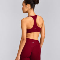 SoftMotion™ Bralette with Grey Logo | Ruby Red