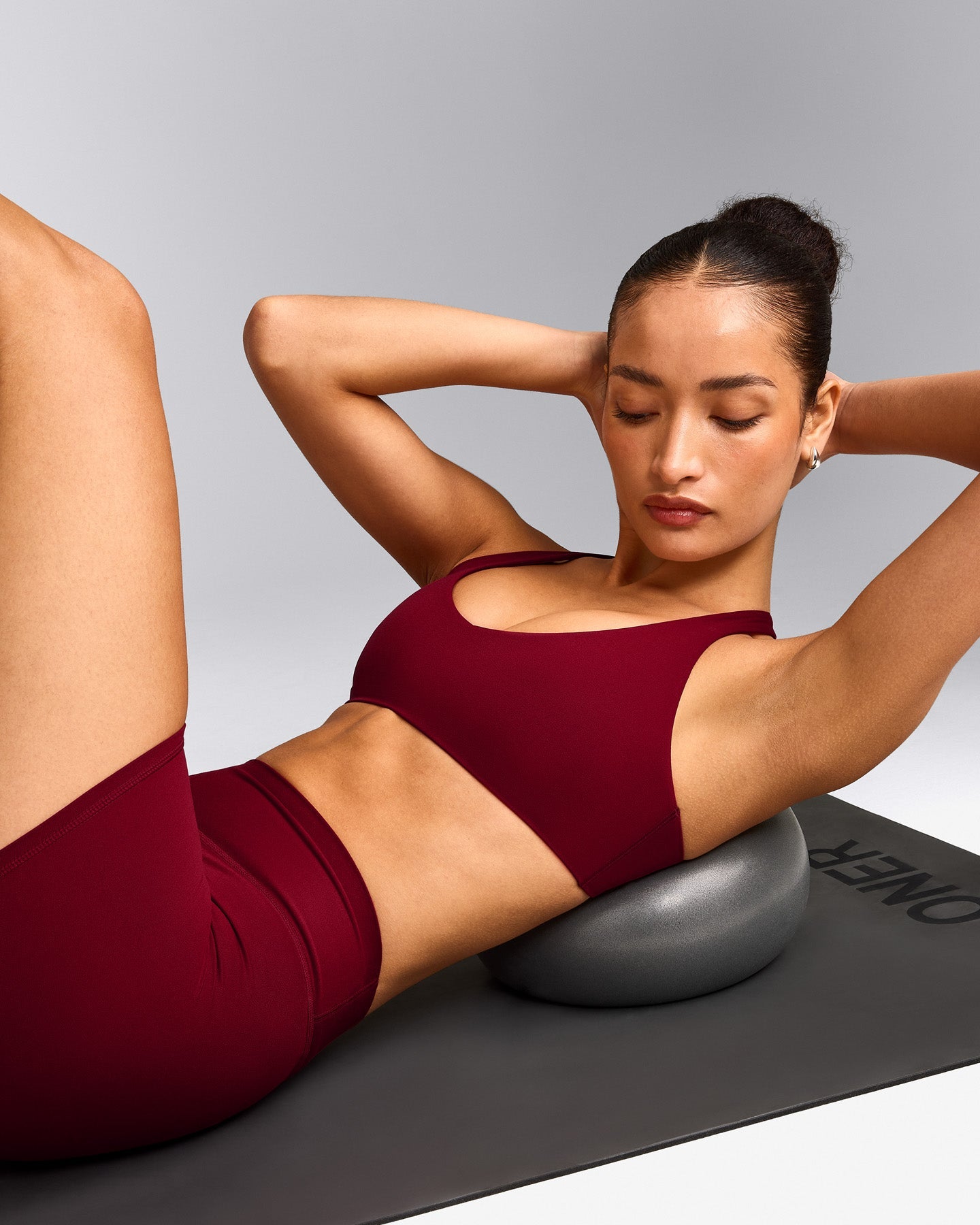 SoftMotion™ Bralette with Grey Logo | Ruby Red