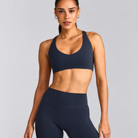 SoftMotion™ Bralette with Grey Logo | True Blue