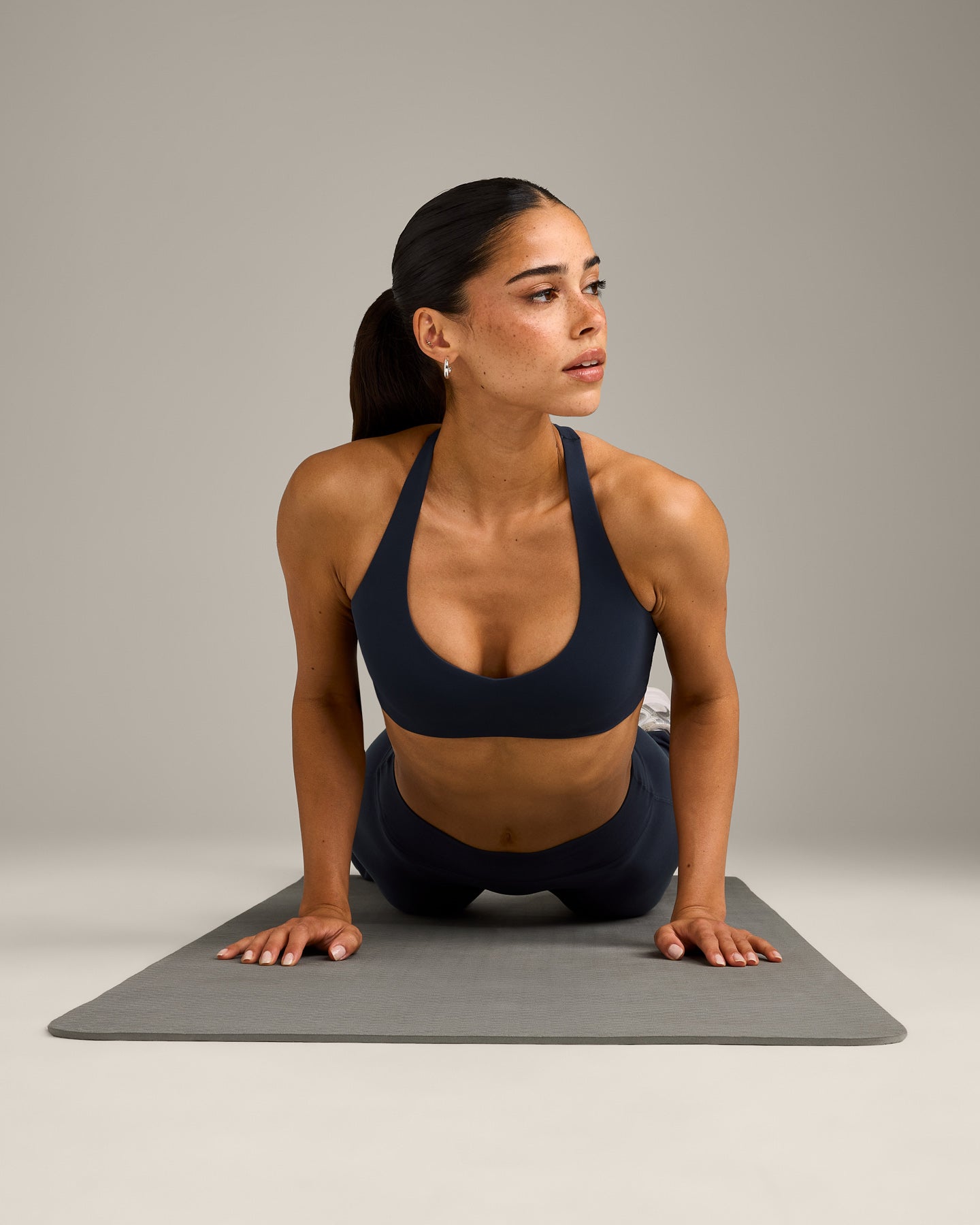 SoftMotion™ Bralette with Grey Logo | True Blue