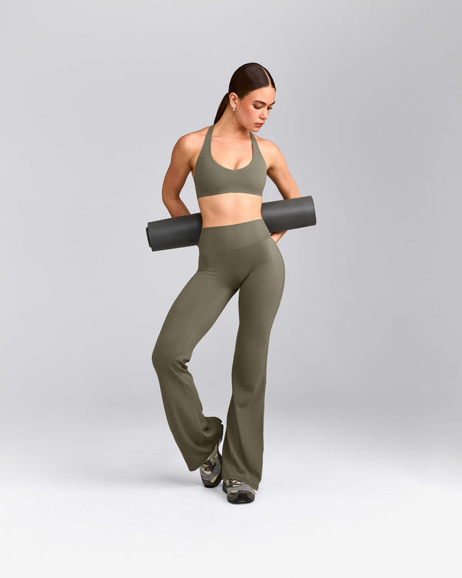 SoftMotion™ Flared Bottoms with Grey Logo | Alpine Green