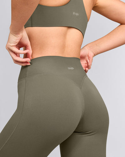 SoftMotion™ Flared Bottoms with Grey Logo | Alpine Green