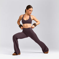 SoftMotion™ Flared Bottoms with Grey Logo | Dark Umber Brown