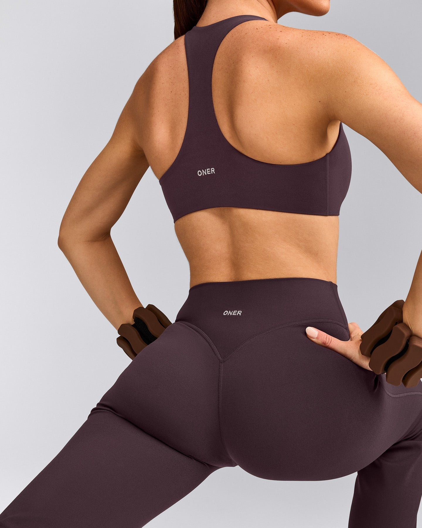 SoftMotion™ Flared Bottoms with Grey Logo | Dark Umber Brown