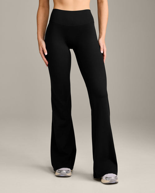 Oner Modal SoftMotion™ Flared Bottoms with Grey Logo | Black