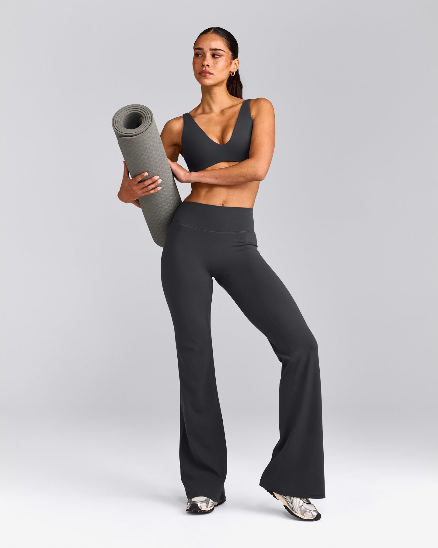 SoftMotion™ Flared Bottoms with Grey Logo | Coal