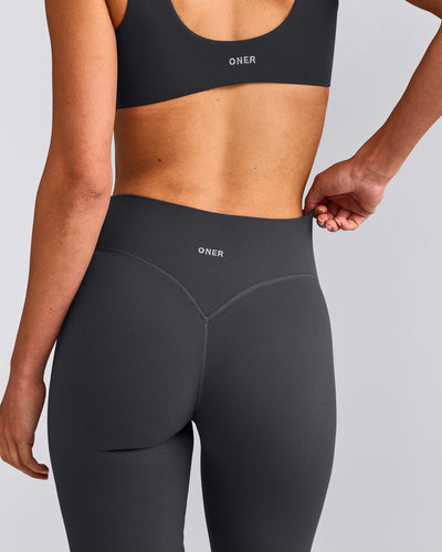 SoftMotion™ Flared Bottoms with Grey Logo | Coal
