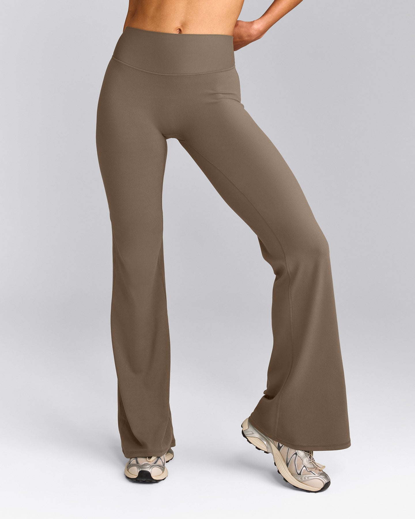 SoftMotion™ Flared Bottoms with Grey Logo | Moss Brown