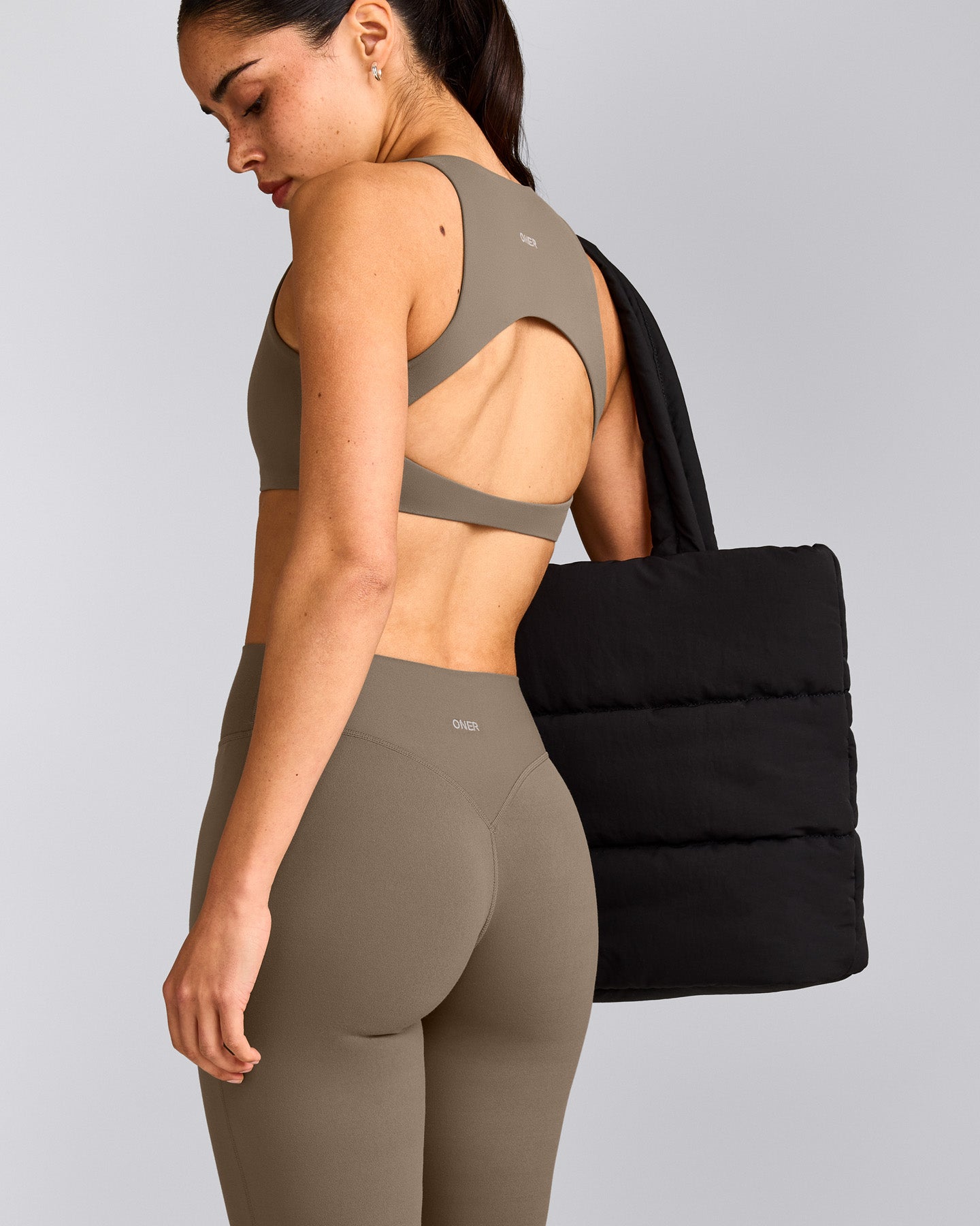 SoftMotion™ Flared Bottoms with Grey Logo | Moss Brown