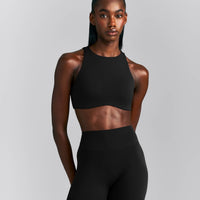 SoftMotion™ High Neck Sports Bra New Branding | Black