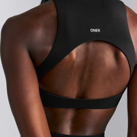 SoftMotion™ High Neck Sports Bra New Branding | Black