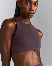 SoftMotion™ High Neck Sports Bra New Branding | Dark Umber Brown