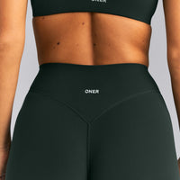 SoftMotion™ High Waisted Shorts 6" | Emerald Noir
