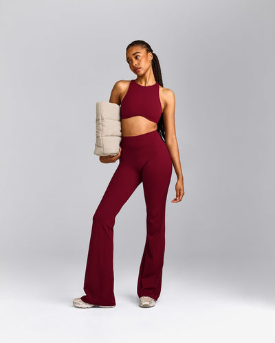 SoftMotion™ Flared Bottoms with Grey Logo | Ruby Red
