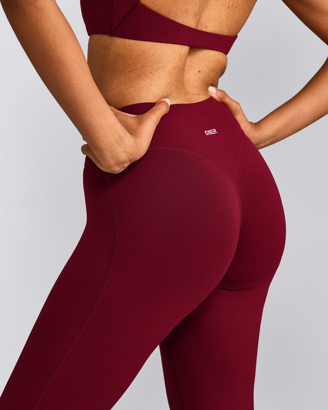 SoftMotion™ Flared Bottoms with Grey Logo | Ruby Red