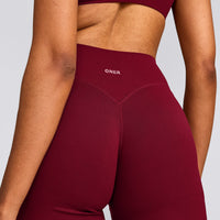 SoftMotion™ Straight Leg Bottoms with Grey Logo | Ruby Red