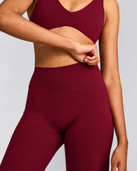 SoftMotion™ Straight Leg Bottoms with Grey Logo | Ruby Red