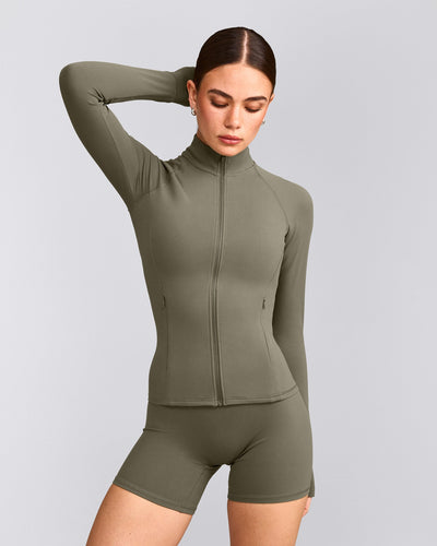 SoftMotion™ Jacket with Grey Logo | Alpine Green