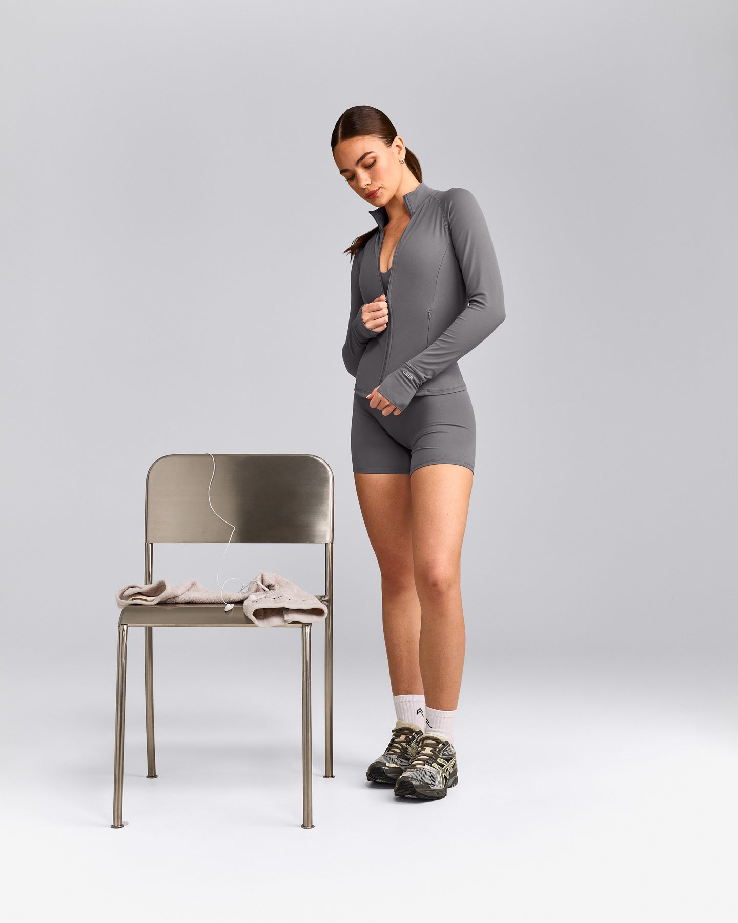 SoftMotion™ Jacket with Grey Logo | Ash Grey