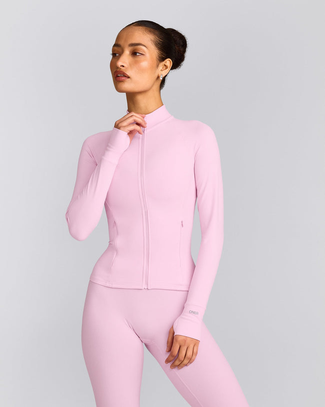 SoftMotion™ Jacket with Grey Logo | Chalk Pink