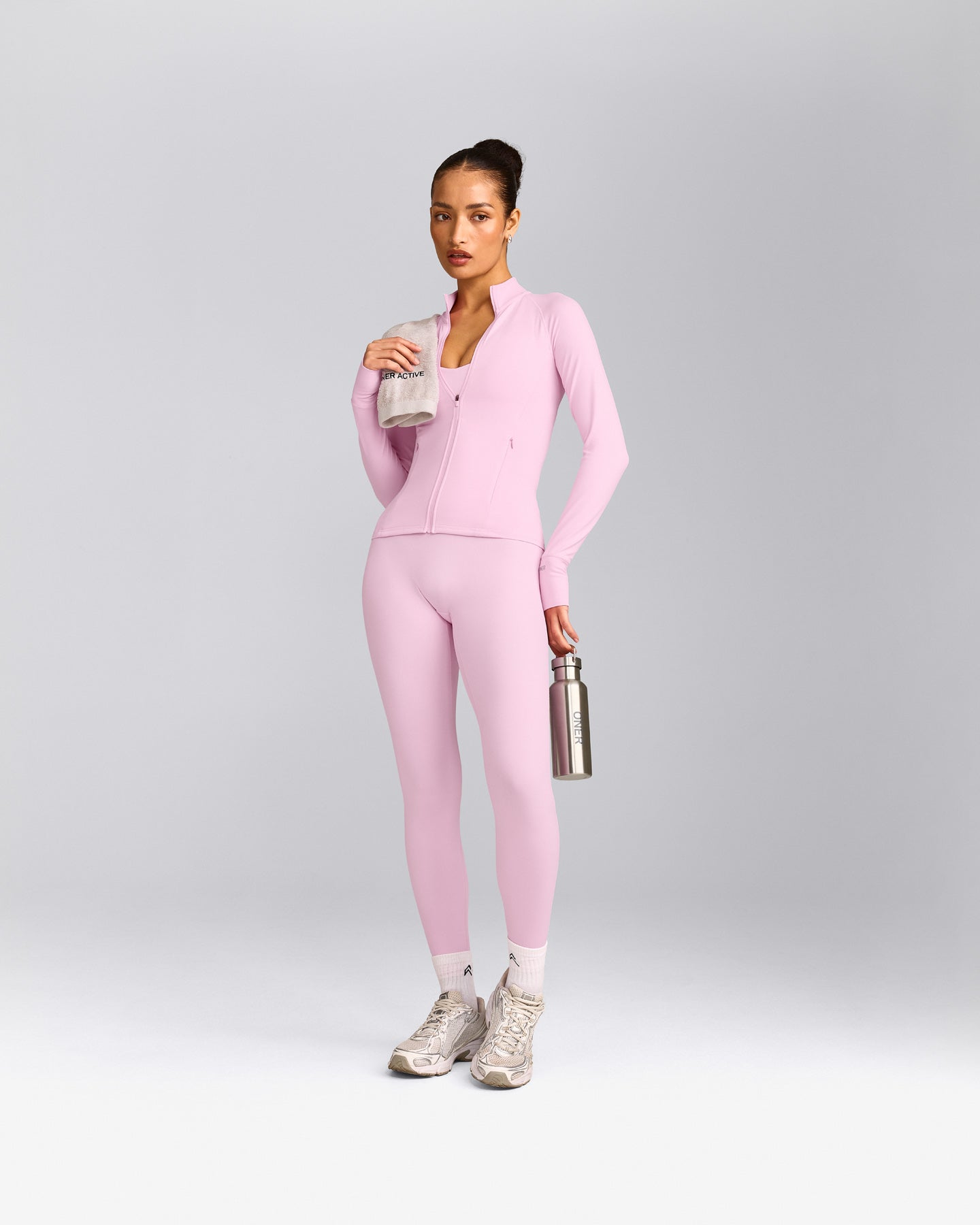 SoftMotion™ Jacket with Grey Logo | Chalk Pink