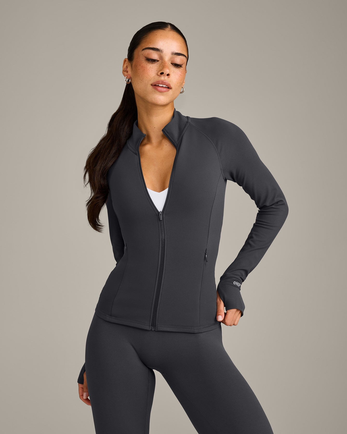 SoftMotion™ Jacket with Grey Logo | Coal