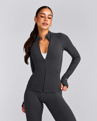 SoftMotion™ Jacket with Grey Logo | Coal