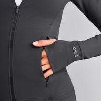 SoftMotion™ Jacket with Grey Logo | Coal