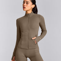 SoftMotion™ Jacket with Grey Logo | Moss Brown