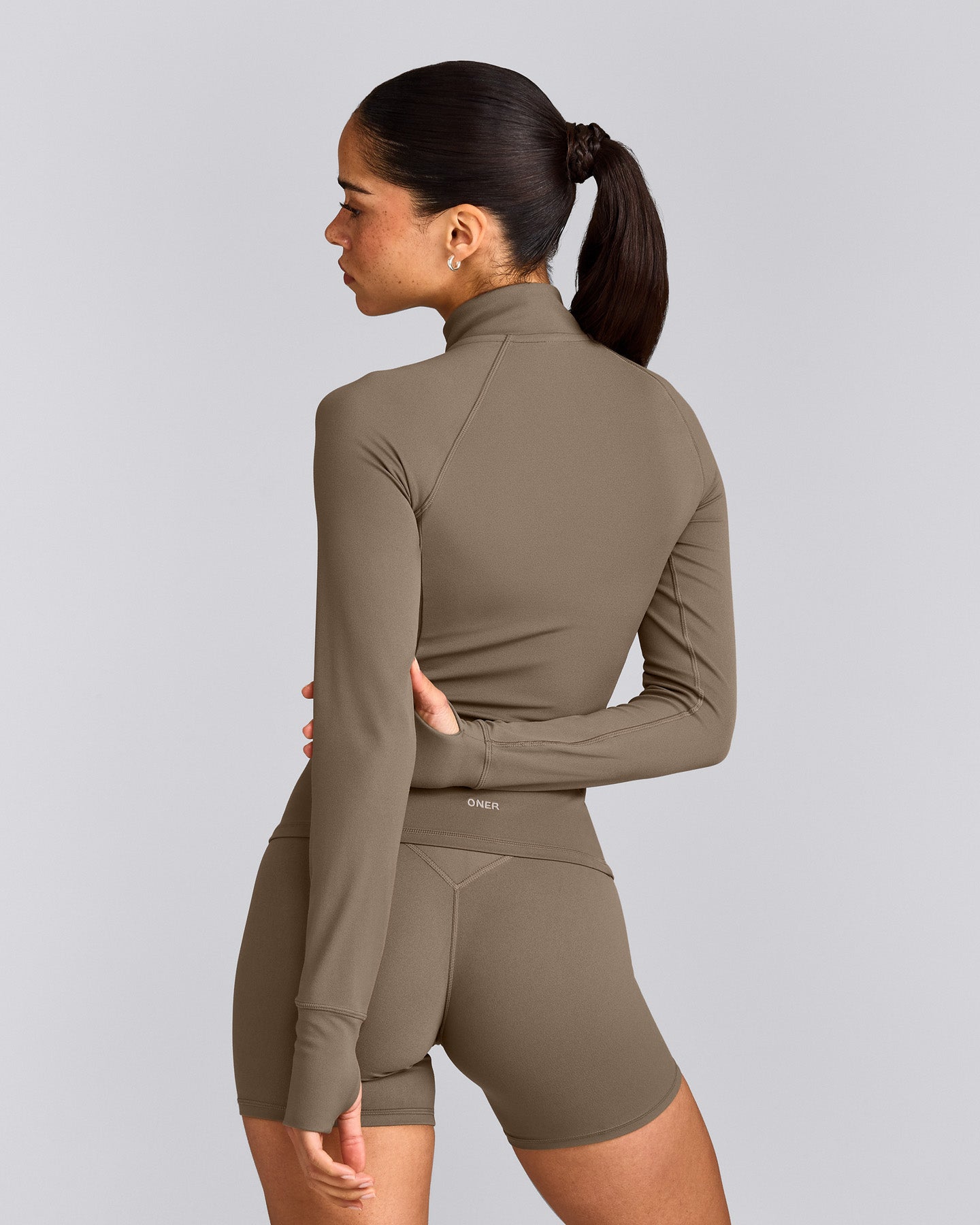 SoftMotion™ Jacket with Grey Logo | Moss Brown