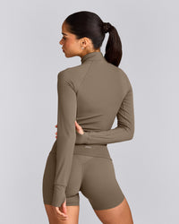 SoftMotion™ Jacket with Grey Logo | Moss Brown