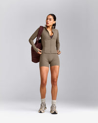 SoftMotion™ Jacket with Grey Logo | Moss Brown