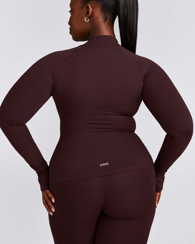 SoftMotion™ Jacket with Grey Logo | Plum Brown