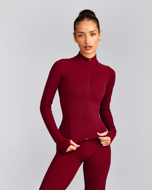 SoftMotion™ Jacket with Grey Logo | Ruby Red