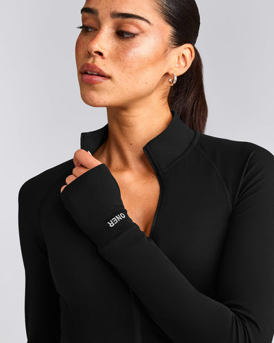 SoftMotion™ Mid Jacket with Grey Logo | Black
