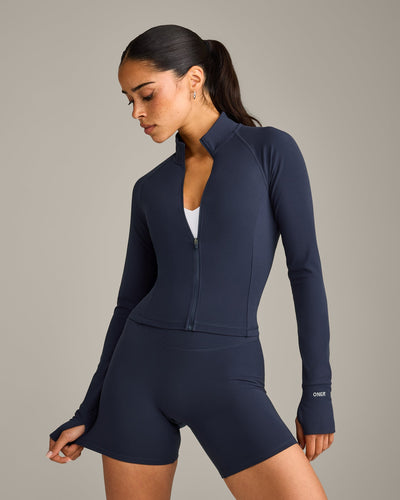 SoftMotion™ Mid Jacket with Grey Logo | True Blue