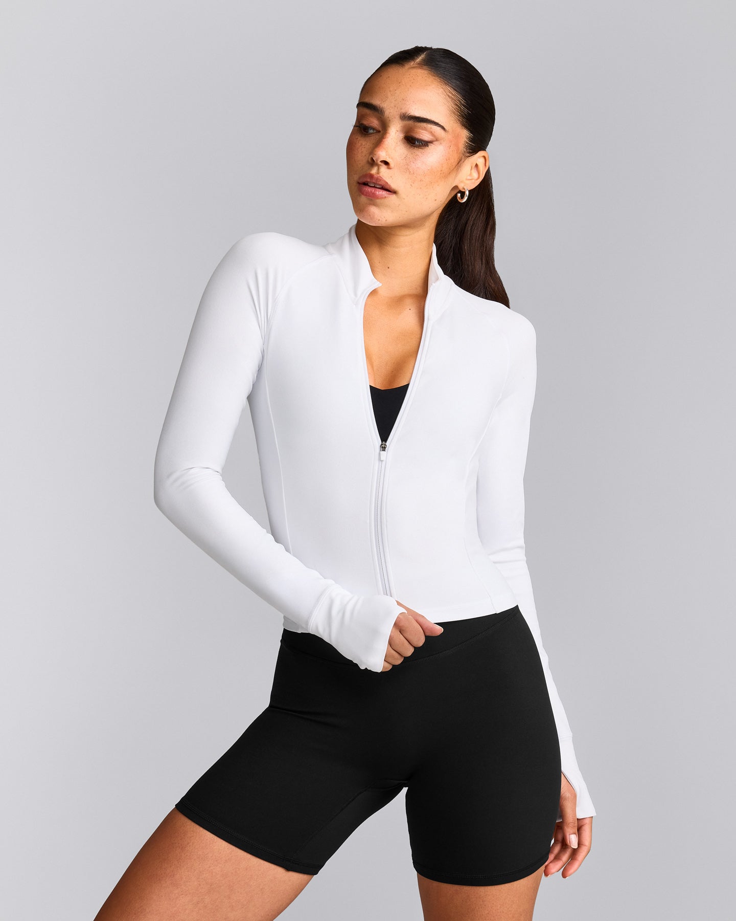 SoftMotion™ Mid Jacket with Grey Logo | White