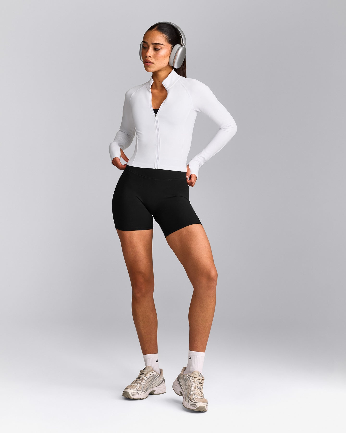 SoftMotion™ Mid Jacket with Grey Logo | White