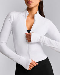 SoftMotion™ Mid Jacket with Grey Logo | White