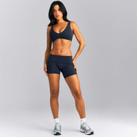 SoftMotion™ Fold Over Mid Rise Shorts 6" New Branding | True Blue