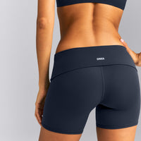 SoftMotion™ Fold Over Mid Rise Shorts 6" New Branding | True Blue
