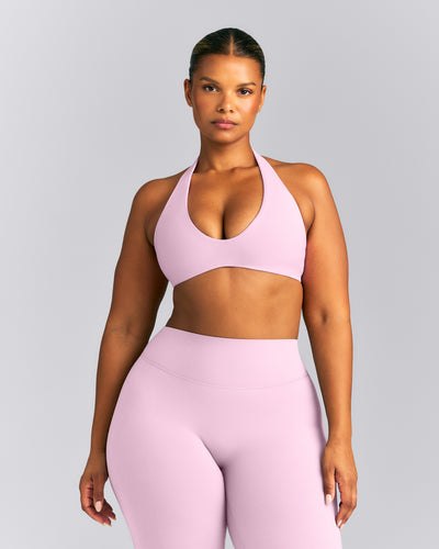 SoftMotion™ Minimal Halter Neck Bralette | Chalk Pink